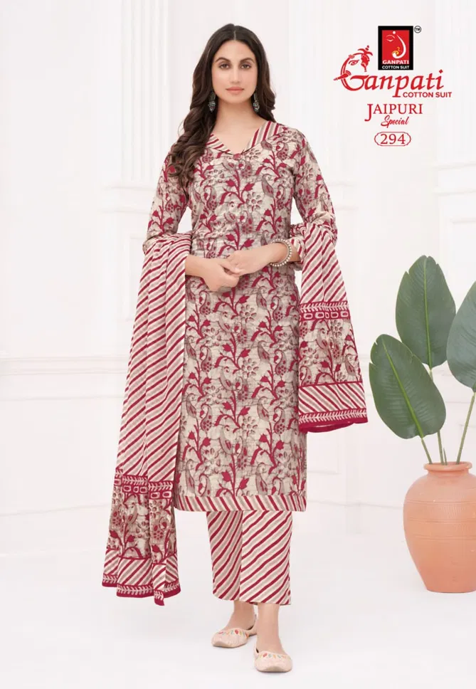 Jaipuri Vol 12 By Ganpati Cotton Printed Dress Material Exporters In India